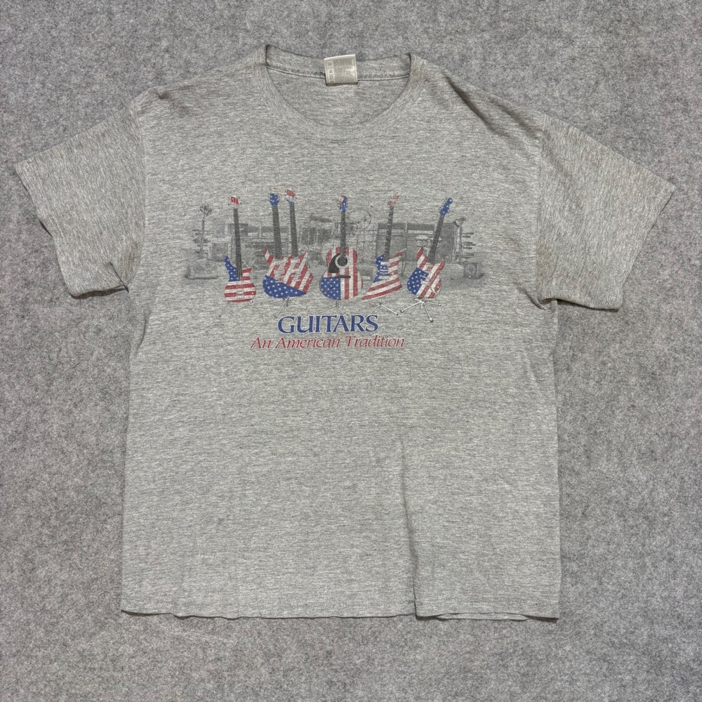 Tennessee River Guitars American Tradition Graphic T-Shirt Gray Mens Large
